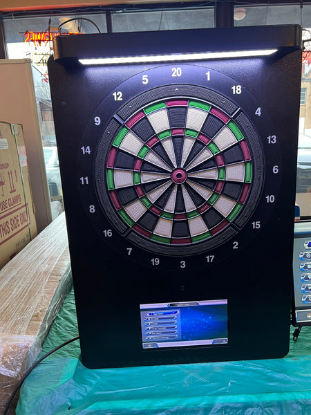 Dart board with store screen