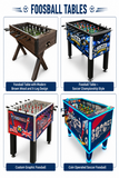 Foosball Tables – Home, Commercial, Coin-Operated & Free-Play Models with Custom Artwork | $690.00 – $1,980.00