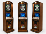 Take Aim Walnut Electronic Dart Machine – Commercial Coin-Operated with Free Play & Online Play Options