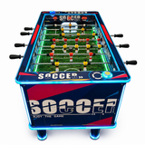 Coin Operated Soccer Foosball Table with LED Lighting & Electronic Scoring