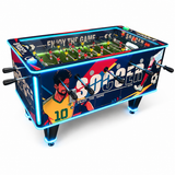 Coin Operated Soccer Foosball Table with LED Lighting & Electronic Scoring