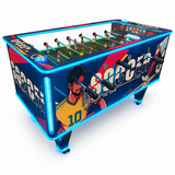 Coin Operated Soccer Foosball Table with LED Lighting & Electronic Scoring