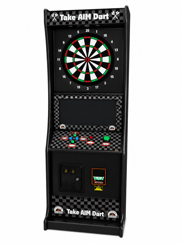 Dart Machine-Heavy Duty Commercial Grade Take Aim Dart Coin Operated With Dollar Bill Acceptor- Brand New With 23" Monitor