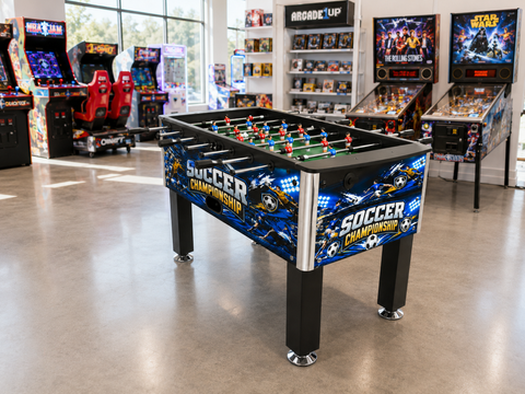 Foosball Table – Soccer Championship Style with Custom Graphics