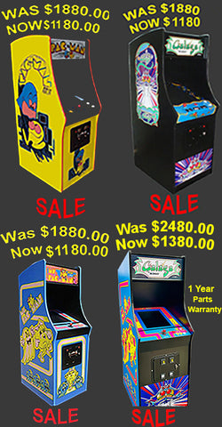 Heavy Duty, Commercial Grade, Coin Operated Pac-Man, Ms Pac-Man and Galaga - Starting price at $1,180.00