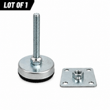 3/8" Thread Arcade Cabinet Leg Leveler with Mounting Plate – Steel Plated
