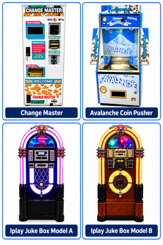 Change Master, Avalanche Coin Pusher & Jukebox Models A & B | $1,480–$3,880