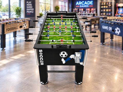 Commercial Grade Soccer Foosball Table with Drink Holders – Custom Artwork Available
