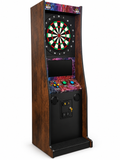 Take Aim Walnut Electronic Dart Machine – Commercial Coin-Operated with Free Play & Online Play Options