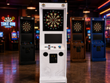 Take Aim White Electronic Dart Machine – Commercial Coin-Operated with Free Play & Online Play Options
