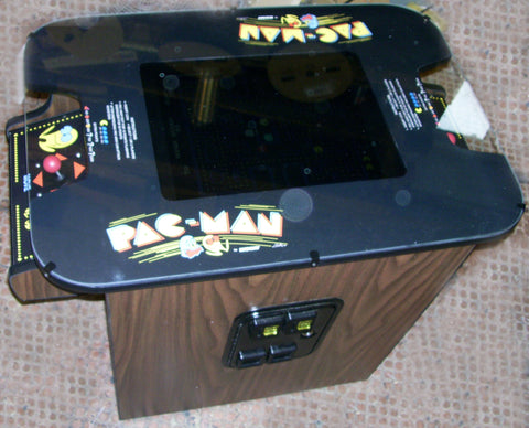 PACMAN COCKTAIL ARCADE , PLAYS MS PACMAN AND GALAGA TOO-FREE SHIPPING- 1 YEAR PARTS WARRANTY