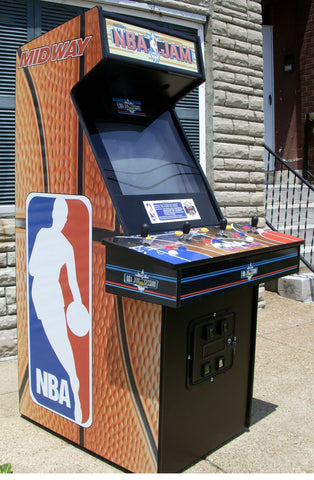 NBA Jam Arcade with lots of new parts-Looks new, extra sharp-HEAVY DUTY, COIN OPERATED, COMMERCIAL GRADE WITH FREE PLAY OPTION