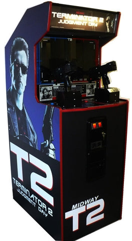 TERMINATOR 2 GUN GAME- LOT OF NEW PARTS-HEAVY DUTY, COIN OPERATED, COMMERCIAL GRADE WITH FREE PLAY OPTION